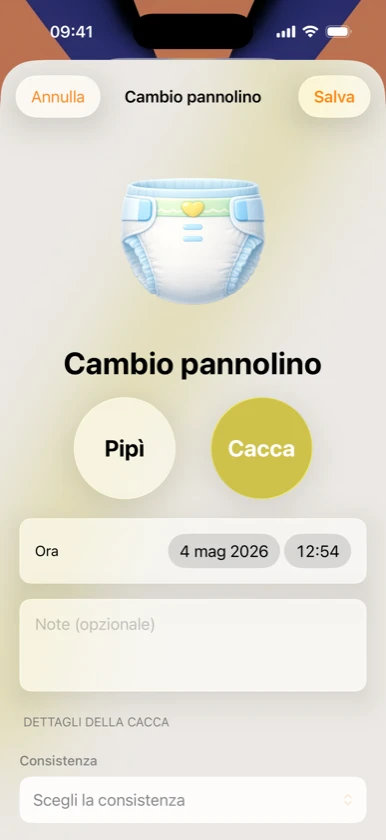 Ribbon Family — tracciamento cambio pannolino
