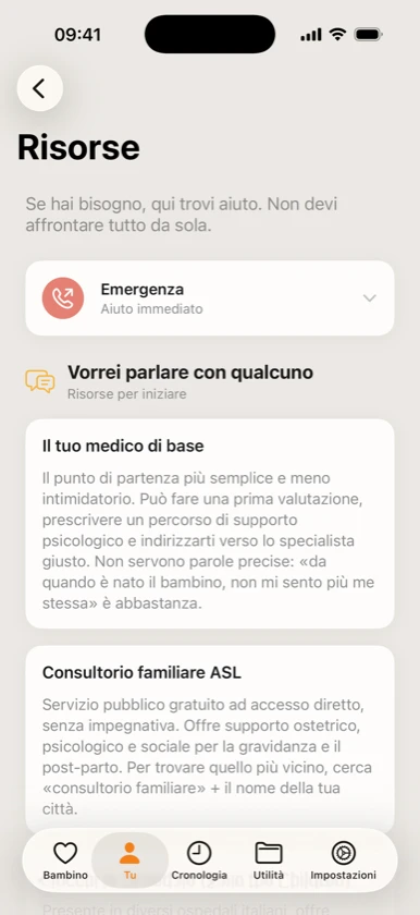 Ribbon Family — risorse di emergenza e supporto psicologico