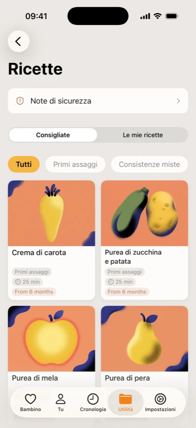 Il ricettario dello svezzamento