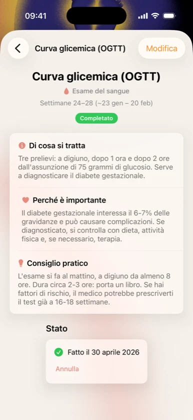 Ribbon Family — dettaglio esame gravidanza con spiegazione e consigli